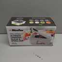 Mueller Pro-Series All-in-One, 12 Blade Mandoline Slicer for Kitchen, Food Chopper, Vegetable Slicer and Spiralizer, Cutter, Dicer, Grater, Kitchen Gadgets Sets with Container, White Sand/Gray