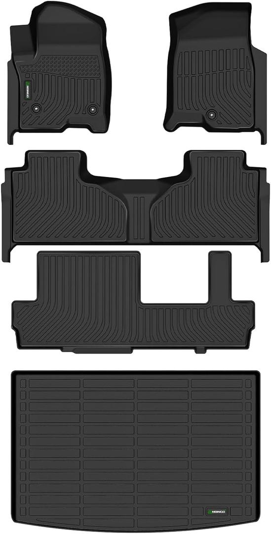 ANBINGOFloor Mats & Cargo Liner Fit for 2021-2025 GMC Yukon XL/Chevy Suburban (8 Seat / 2row Bench Seat) All Weather Yukon Chevy Suburban Accessories Mats