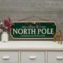 Welcome To North Pole Wood Wall Decor