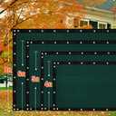iCover 4x50ft Privacy Screen Fence, Outdoor Fencing Panels, Garden Windscreen Mesh Shade Sail Net Barrier, Include Reinforced Bindings and Brass Grommets Cable Zip Ties, Green