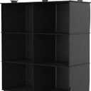 ClosetMaid 6-Shelf Fabric Hanging Closet Organizer with Garment Rod for Shirts, Sweaters, Pants, Hats, Shoes, Purses with Charcoal Black Finish