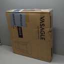 VASAGLE Round Side End Table, 2-Tier Accent Bedside Table with Storage Shelf, Easy Assembly, Nightstand for Small Spaces, Living Room, Bedroom, Heather Greige and Ink Black ULET057B02