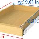 Wooden Pull out Cabinet Organizer 20" W x 21" D x 3.35" H, Heavy Duty Slide Out Drawers Pull-Out Home Organizers for Kitchen Cabinets