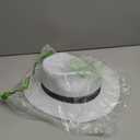 Daesan Gangster Hat For Men Women Wide Brim Fedora Hats Roaring 20s Costume (A1-white)