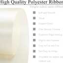 3 x ATRBB Ivory Ribbon 1 Inch x 50 Yards, Single Face Polyester Satin Ribbon for Gift Wrapping, Handmade Roses, Christmas, Wedding, Birthday Party Decorations