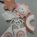 Mallify 5-in-1 Thick Plush Baby Play Gym Mat, Tummy Time Mat with 6 Sensory Toys, Baby Play Mat, Convertible Baby Gym for Stage-Based Development from Babies to Toddlers, Baby Essentials Gift, Pink