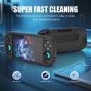 for Retroid Pocket 5 Case, Silicone Cover Shell Anti-Slip, Shock Proof, Soft Protective for Retroid Pocket 5 Retro Handheld Game Console Accessories with Lanyard - Black