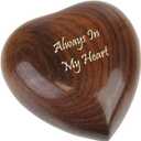 Handcrafted Wooden Heart Urn for Human Ashes - Elegant and Durable Memorial Keepsake
