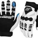 Mens MTB Gloves-Touchscreen Dirt Bike Riding Gloves for Mountain Bike,ATV,BMX,Off-Road Motorcycles, Scooters,Street Bikes,Motorbike,Motocross Racing & Powersports (White, Large)