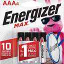 Energizer MAX AAA Batteries (4 Pack), Triple A Alkaline Batteries