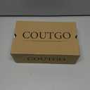 Coutgo Women's Slingback High Heels Pointed Toe Stilettos Metal Buckle Dress Party Pump Shoes (Brown), Size 7