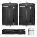 YEEKORO Vacuum Bag for Travel, Professional IPX8 Waterproof Reusable Vacuum Compression Bags for Travel Suitcases, Durable Space Saver Bag(2 PACK,With Pump)