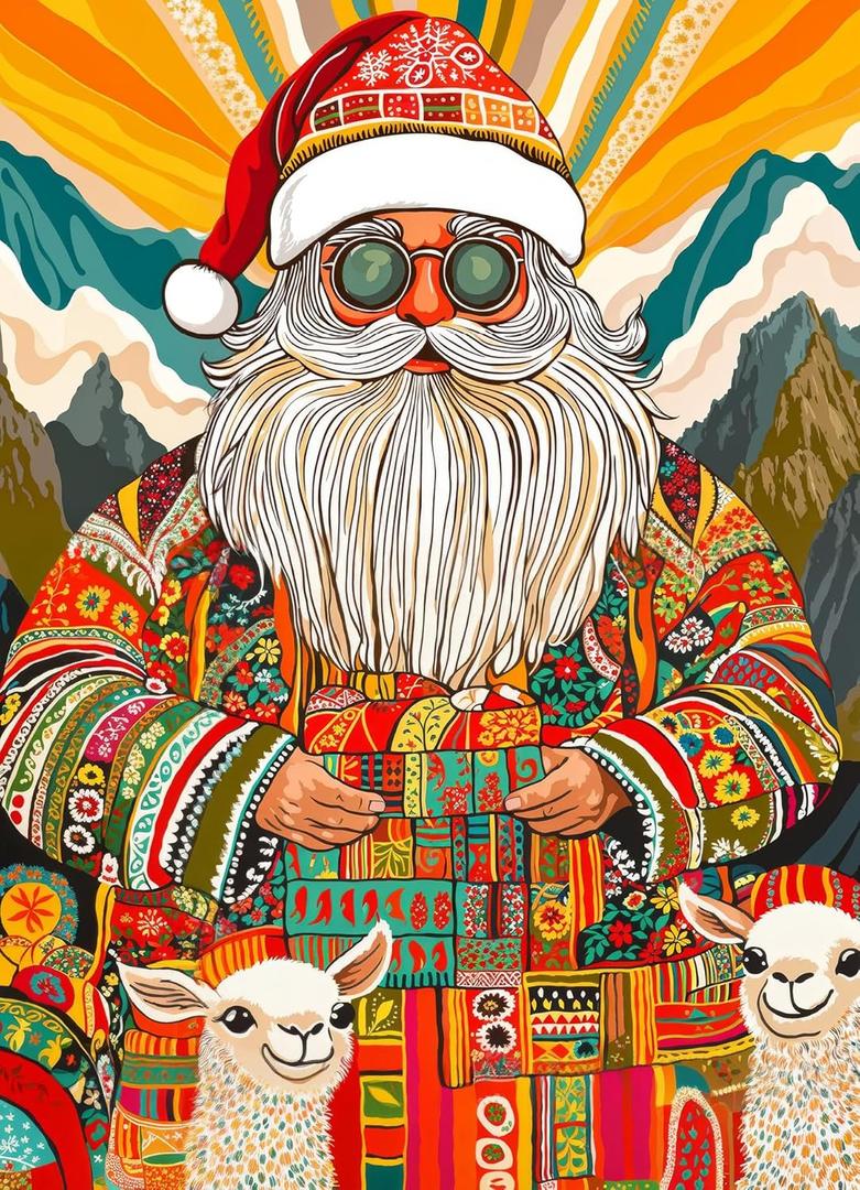 Santas Peruvian Christmas Puzzles 1000 pieces