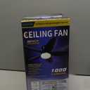 Small Ceiling Fans, 35 Inch Low Profile Ceiling Fan White Flush Mount Ceiling Fans with Lights and Remote,with 5 Reversible Blades 6 Wind Speeds, Modern Ceiling Fan for Bedroom Kitchen