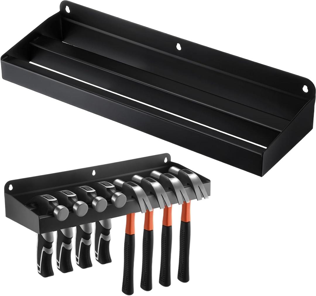 MorningRo Screwdriver Organizer Metal Hammer Holder Plier Wall Mount Tool Organizer, Tool Storage Rack for Workshop, Home (Hammer)