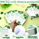 Fullhawl 50 Sets St Patricks Day Gifts for Coworkers Shamrock Ballpoint Pens with Irish Blessing Notebook Thank You Tags Irish Party Favors School Gifts for Staff Teacher Coworker