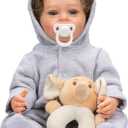 Reborn Baby Boy 22 inch Anatomically Correct Baby Boy Doll Silicone Full Body Realistic Boy Toddler Baby Dolls Curly Hair with Teeth for Boys Girls Gift