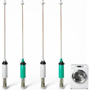 Washer Suspension Rod 4 Piece Set fit for GE washer GTWN3000M1WS, GTWN4250M1WS, for Hotpoint VVSR1070DCWW, WH16X10141, WH16X10057, 2310015, AP5607528, PS3511633, EAP3511633, 1089338