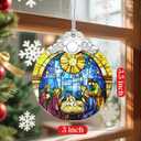 2 x Christmas Ornament, Christmas Tree Decor, Christian Ornament, Nativity Scene, Religious Home Decor, Christian Gifts, Religious Gifts, Gift Exchange, Gift Idea - Pattern F