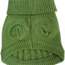 Tangpan Turtleneck Classic Straw-Rope Pro Pet Dog Sweater Apparel(Green,XS) (X-Small (Pack of 1))