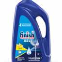 Finish Gel Liquid Dishwasher Detergent, Advanced Deep Cleaning Power Dish Soap, Fights Tough Stains, Dishwasher Soap, Plastic-Free & Septic Safe Dish Detergent, Lemon Scent, 75oz