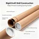 Anscher 2x24 Inch Kraft Paper Mailing Tubes with End Caps