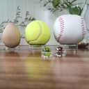 (105 PCS) Baseball Display Stand,Spheres Holder, Clear Baseball Ring, Sphere Stand,Round Display Stand for Golf Ball, Baseball, Softball, Tennis Ball, Spheres, Marbles, 3 Sizes: Large, Medium, Small