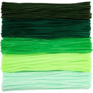 Caydo 500 Pieces Green Pipe Cleaners, Chenille Stems, Pipe Cleaner Crafts for DIY Art and Craft Projects Creative Gift Party Decorations (Green)