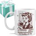 Gououoii Book Lover Coffee Mug, 11oz Ceramic Novelty Mug for Book Lovers, Readers, Novelty Mug Gifts for Women, Birthday, Mother's Day, Christmas