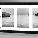 Americanflat 9x15.5" Collage Picture Frame with Shatter-Resistant Glass - Fits Three 9x15.5" Photos or Use as One Picture Frame - Signature Collection - Collage Frames for Tabletop and Wall - White (9x15.5")