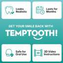 Temptooth Tooth Replacement Product with Coloring Material