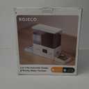 Rojeco 36Cups/8.5L Pet Automatic Cat Feeder and Gravity Water Dispenser,Stainless Steel Bowls 2-in-1 Set Large Capacity 5L Food Feeder and 3.5L Water Fountain for Cats,Pets,Small Dogs,Puppies,Kittens (White)