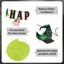 Pink & Green Birthday Party Decorations, Witch Happy Birthday Banner, Halloween Party Supplies, Movie Theme Photo Background Props for Halloween