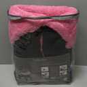 Tadpoles Quilted Stroller & Car Seat Cover - Black & Pink | 27" x 20" x 2" | Made of 100% Super Soft Microfiber Polyester | Warm, Gentle & Durable | Ideal for Use as a Stroller Cover & Car Seat Cover (Light Grey)