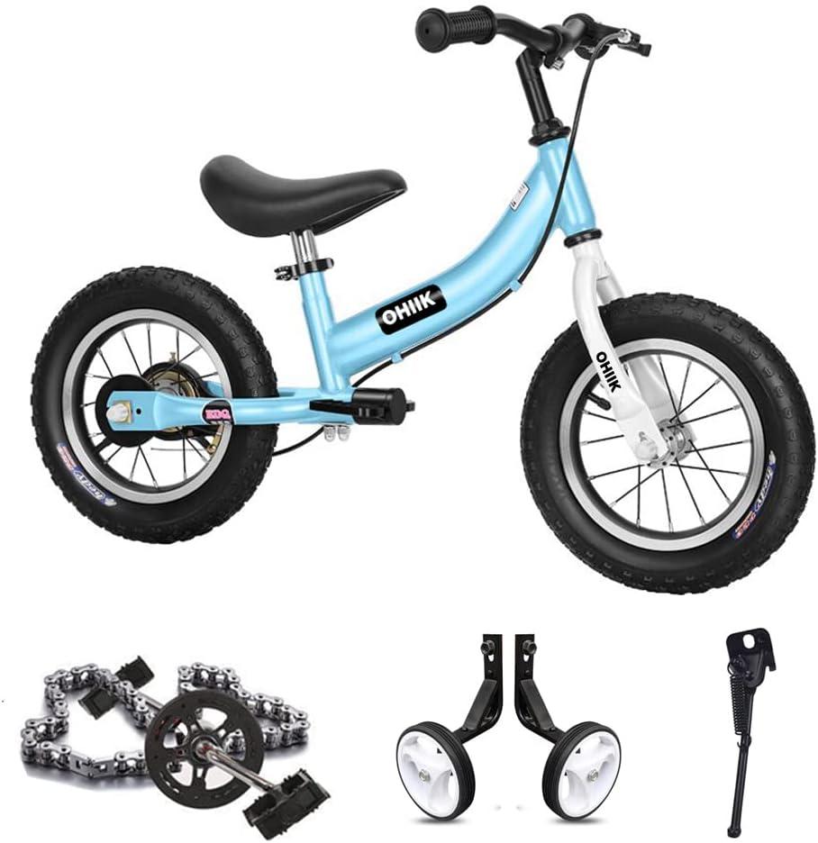 Balance Bike 2 in 1 for Kids 2 3 4 5 6 7 Years Old,Balance to Pedals Bike, 16 inch Kids Bike,with Pedal kit,Training Wheels,Brakes