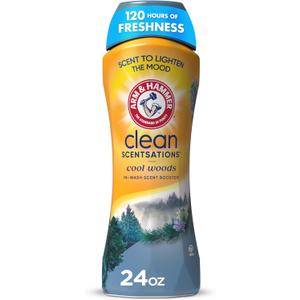 ARM & HAMMER Clean Scentsations In-Wash Scent Booster, Cool Woods Scent, 24 Oz