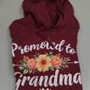 Promoted to Grandma Est 2025 Floral New Grandma Pullover Hoodie, L