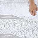 Yimobra Long Bathroom Rug Non Slip 44x24 Inch, Extra Thick Soft Absorbent Chenille Bath Mat, Machine Washable Quick Dry Bath Rugs for Bathroom Floor, Tub and Shower, Home Decor Accessories, White