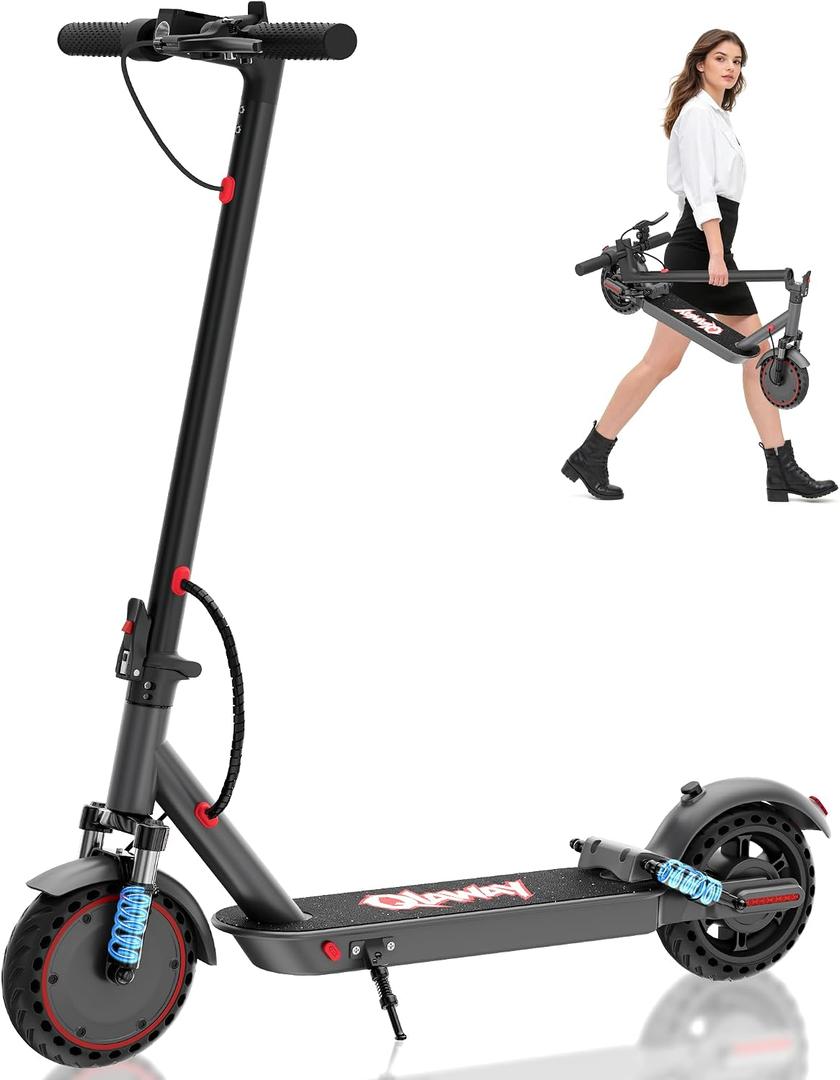 Qlaway 8.5''/10'' Electric Scooter for Adults with Dual Shock Absorbers,19/22MPH,700/1000W Peak Motor,15/22 Miles Long Range,Foldable&Portable Escooter - Suitable for Daily Commute & Short Trip