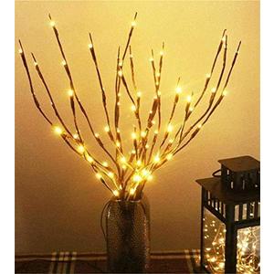 AMARS 3pcs Lighted Artificial LED Branch Lights with Timer Battery Operated Fairy Spirit Decorative Twig Tree Decorations for Home Living Room Vase Christmas (29inch, Auto 6H ON/18H Off, Warm White)