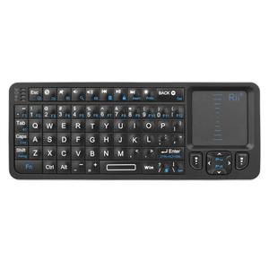 Rii K06 Mini Bluetooth Keyboard,Backlit 2.4GHz Wireless Keyboard with IR Learning, Portable with Touchpad,Compatible with Amazon Fire Stick/VR Glasses/HTPC/IPTV (2.4G and Bluetooth)