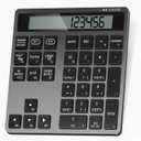 Rechargeable Wireless Number Pad for Laptop, Dual Bluetooth Number Keypad with Calculator Display, 34-Key Numeric Keypad for Windows, Mac, PC, Tablet (Black)