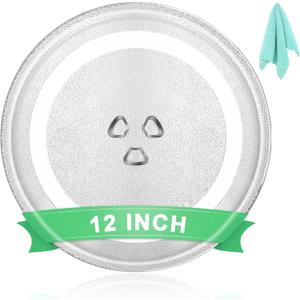 12" Microwave Plate Replacement Glass Turntable| Fits LG,GE, Panasonic, Frigidaire, Farberware & More