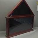 American Flag Display Case - Military Shadow Box with Polished Plexiglass for 5'x9.5' Folded Flag