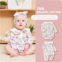 100% Organic Cotton 0-24 Months Long Sleeve Baby Romper