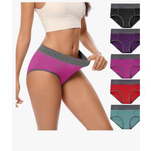 POKARLA Women's Cotton Stretch Underwear Ladies Mid-high Waisted Briefs Panties 5-Pack
100+ bought in past month Medium