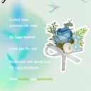 AuroraAria Dusty Blue Boutonniere for Men,Set of 6,Groom Boutonniere for Wedding,Anniversary,Homecoming,Formal Dinner Party,Wedding Decor,Artificial Dusty Blue Rose