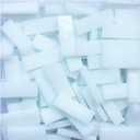 0.7X2.1 CM (0.27X0.82 inch) Stained Glass Strip,Clear Glass Mosaic Pieces DIY Mosaic Tiles Hobbies Art Crafts Material 200g(0.44lb) (White)