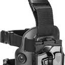 Universal Tactical Drop Leg Holster, Optic Cut-Fit Most Pistol, Thigh Holster for Glock 17 19 19X 43X 26, Beretta 92FS, M&P 9mm/.40, Sig P320, Hellcat Pro, Echelon 4.0C/4.5F, Canik TP9 SFx,1911 & More