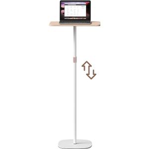 tonchean Portable Standing Desk, Adjustable Height 18-47 Compact Mini Standing Desk, Non-Folding Small Laptop Desk for Home Office, Easy to Assemble